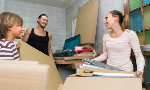 Removal truck supporting house moves in Chessington