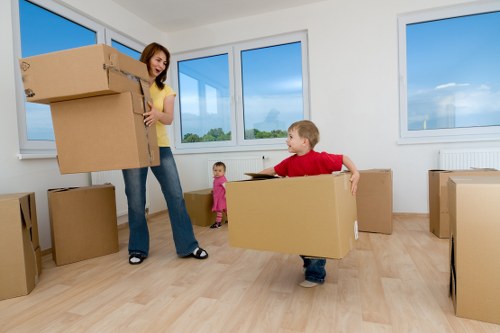 Local moving service navigating residential access in Chessington