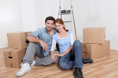 Careful furniture protection during flat removals in Chessington