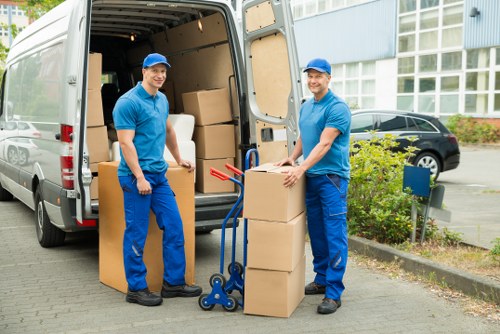 Careful transport of household items by a local van service